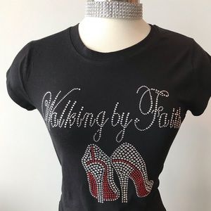 PLUS SIZED Walking By Faith Fitted Stones Tee